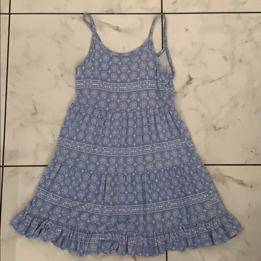 blue pattern dress